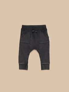 Vintage Black Pocket Drop Crotch Pant