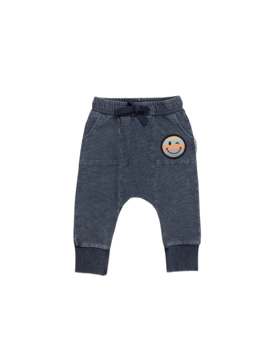 Rainbow Smiley Pocket Drop Crotch Pant
