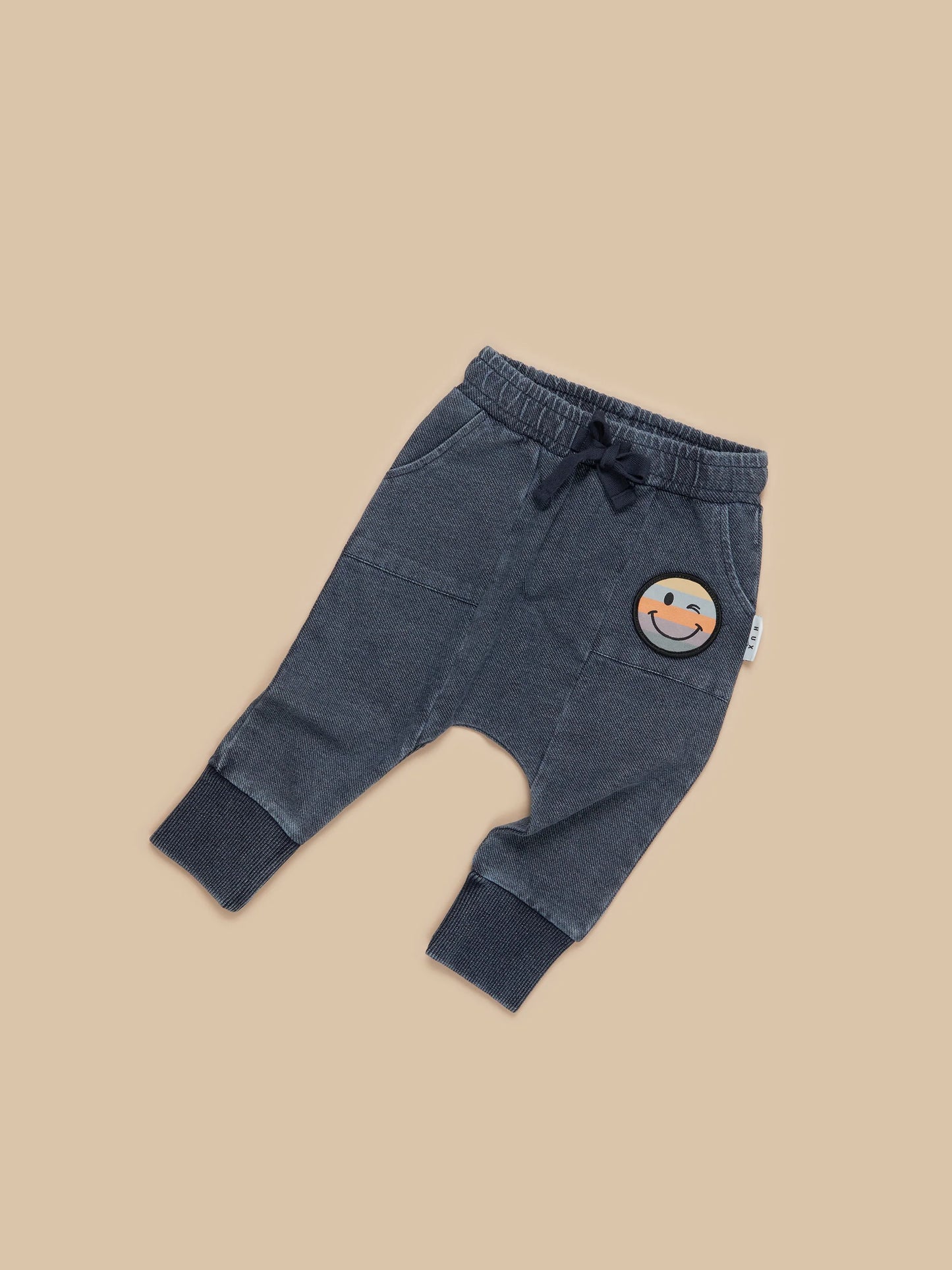 Rainbow Smiley Pocket Drop Crotch Pant