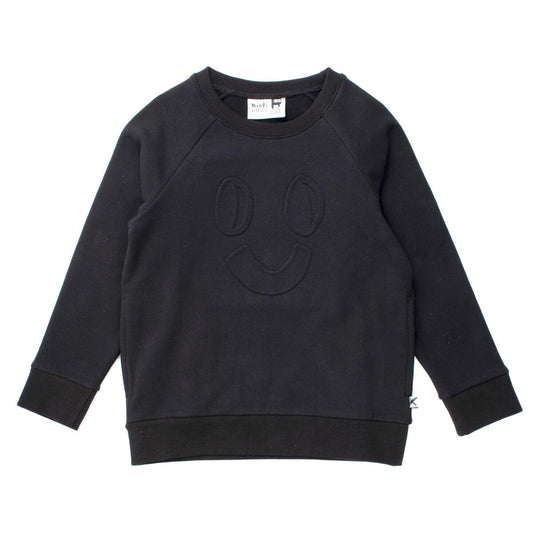 Happy Face Furry Crew - Black