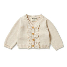 Load image into Gallery viewer, Knitted Ruffle Cardigan - Sand
