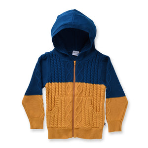 Cable Knit Zip Up
