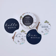 Load image into Gallery viewer, Milestone Cards (Reversible) - Safari &amp; Navy
