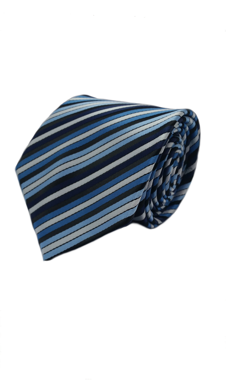 Striped Tie - Navy