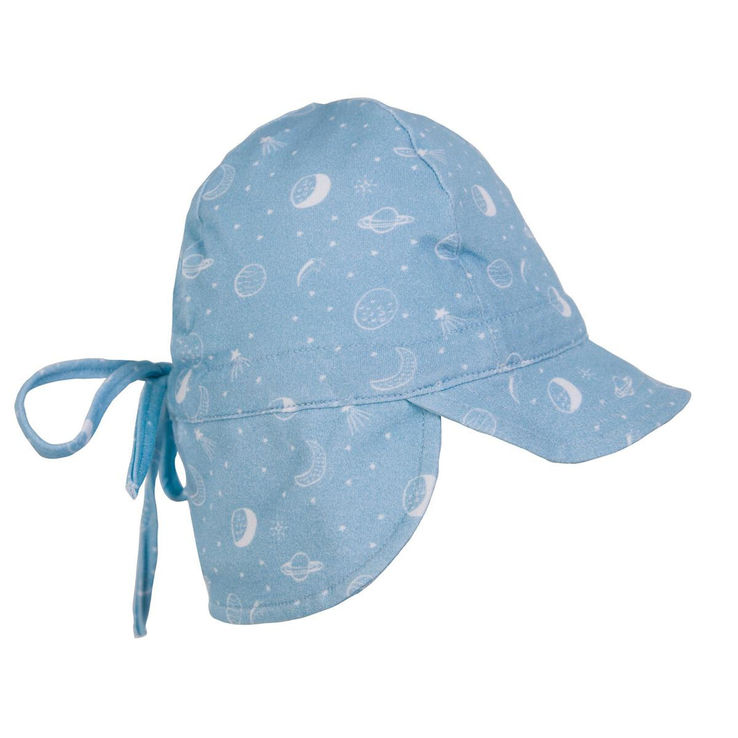 Night Sky Flap Hat - Light Blue
