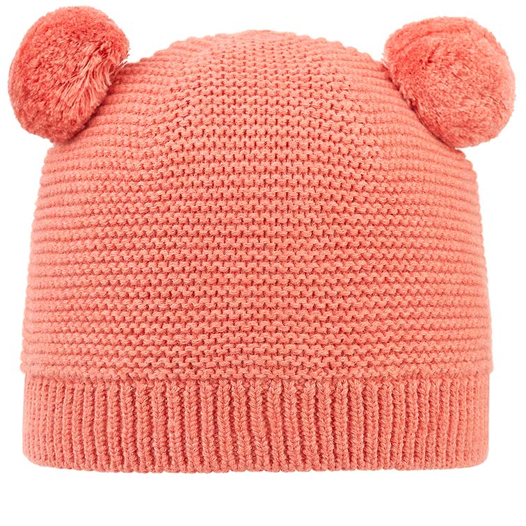 Organic Beanie - Snowy Coral
