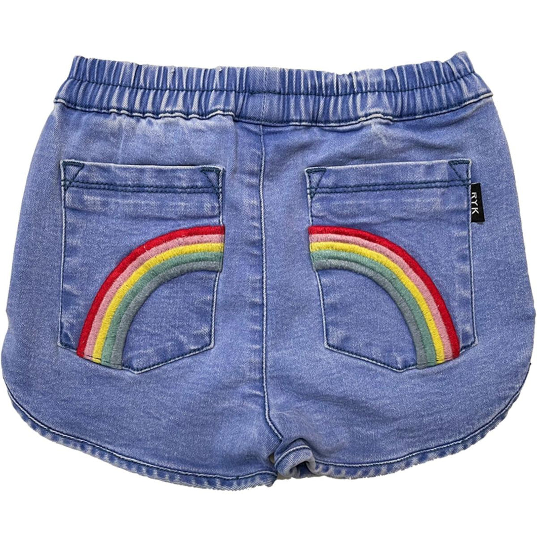 Rainbow Chambray Shorts - Chambray