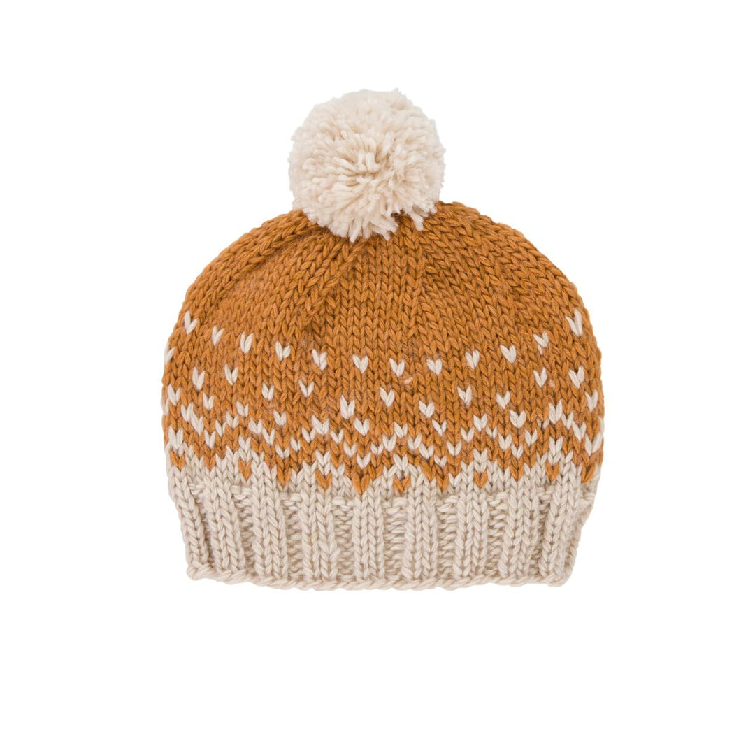 Snowflake Beanie - Caramel