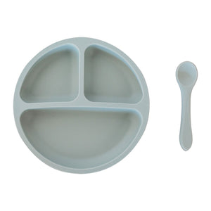 Suction Divided Plate & Spoon