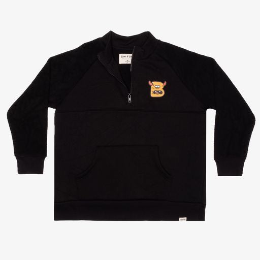 Monster Polar Fleece Quarter Zip - Black
