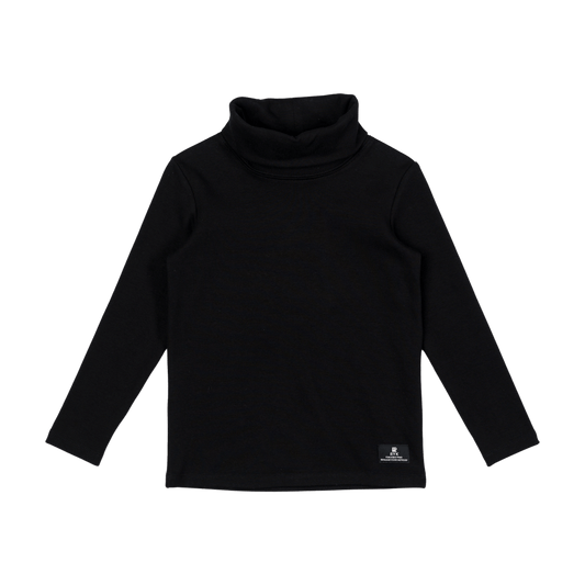BLACK TURTLE NECK T-SHIRT