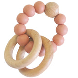 Beechwood Teether Ring Set Terracotta