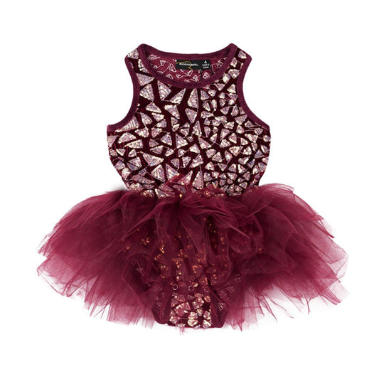 Triangle Sequin Leopard - Plum