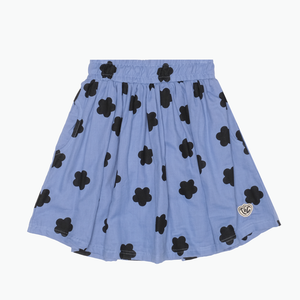 Daisy Muslin Elastic Waist Powder Blue Skirt