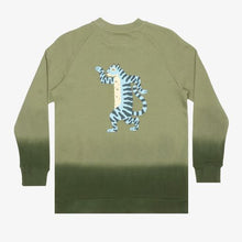 Load image into Gallery viewer, Green Dip Dye Dancing Tiger Crew
