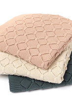 Load image into Gallery viewer, Vintage Knit Blanket Marine
