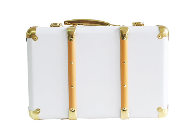 Mini Vintage Brief Case - White