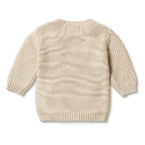 Knitted Cable Jumper - Oatmeal Melange