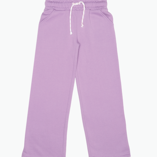 Wide Leg Lilac Fleece Joggers
