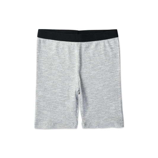 Ribbed Shorts - Grey Marle