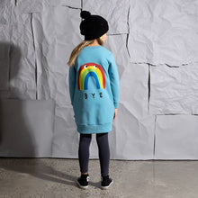 Load image into Gallery viewer, Hello Bye Rainbow Furry Dress
