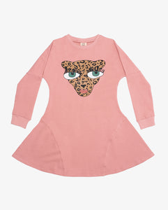 Leopard Lady Dress - Blush Pink