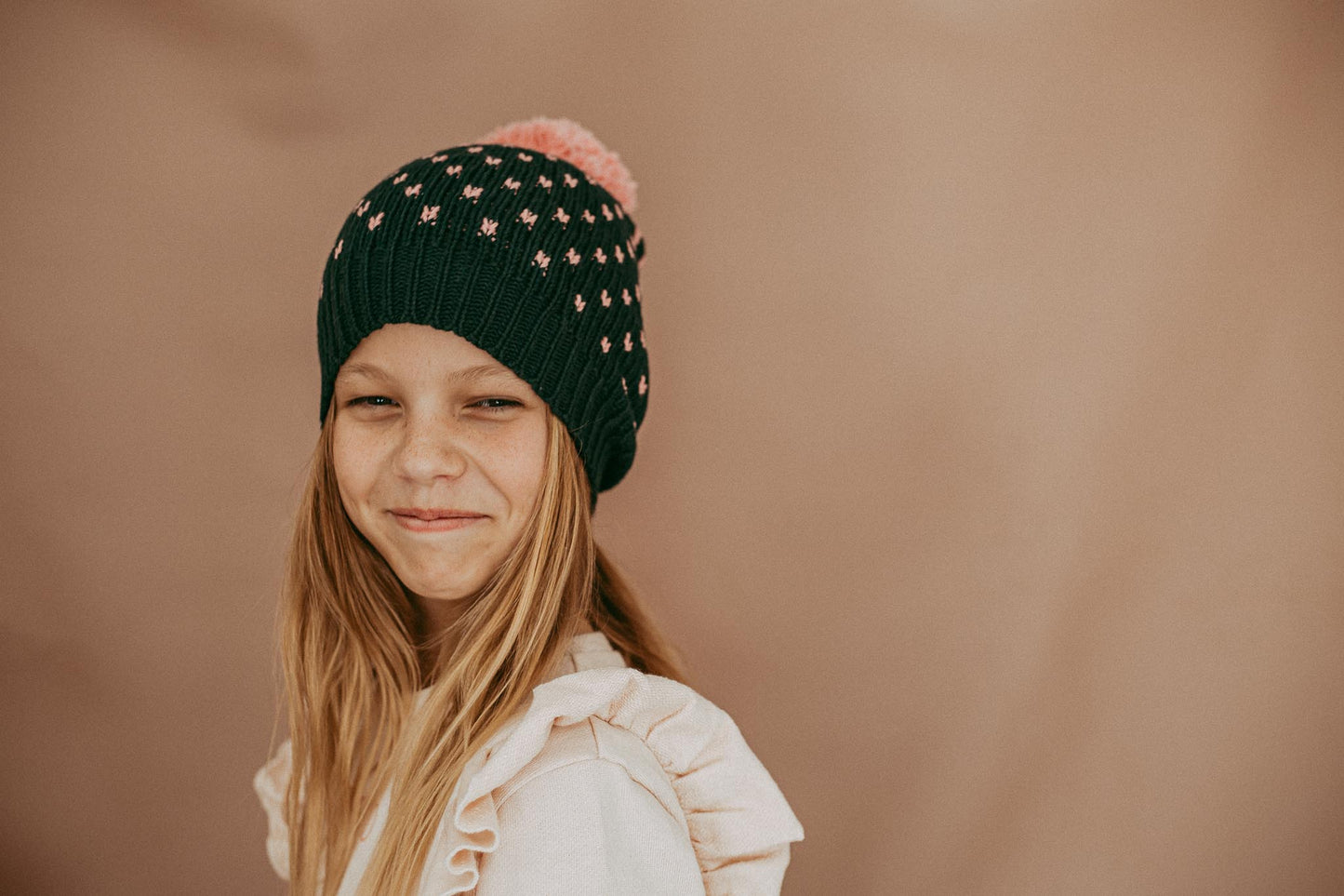 Pom Pom Beanie - Burnt Basil