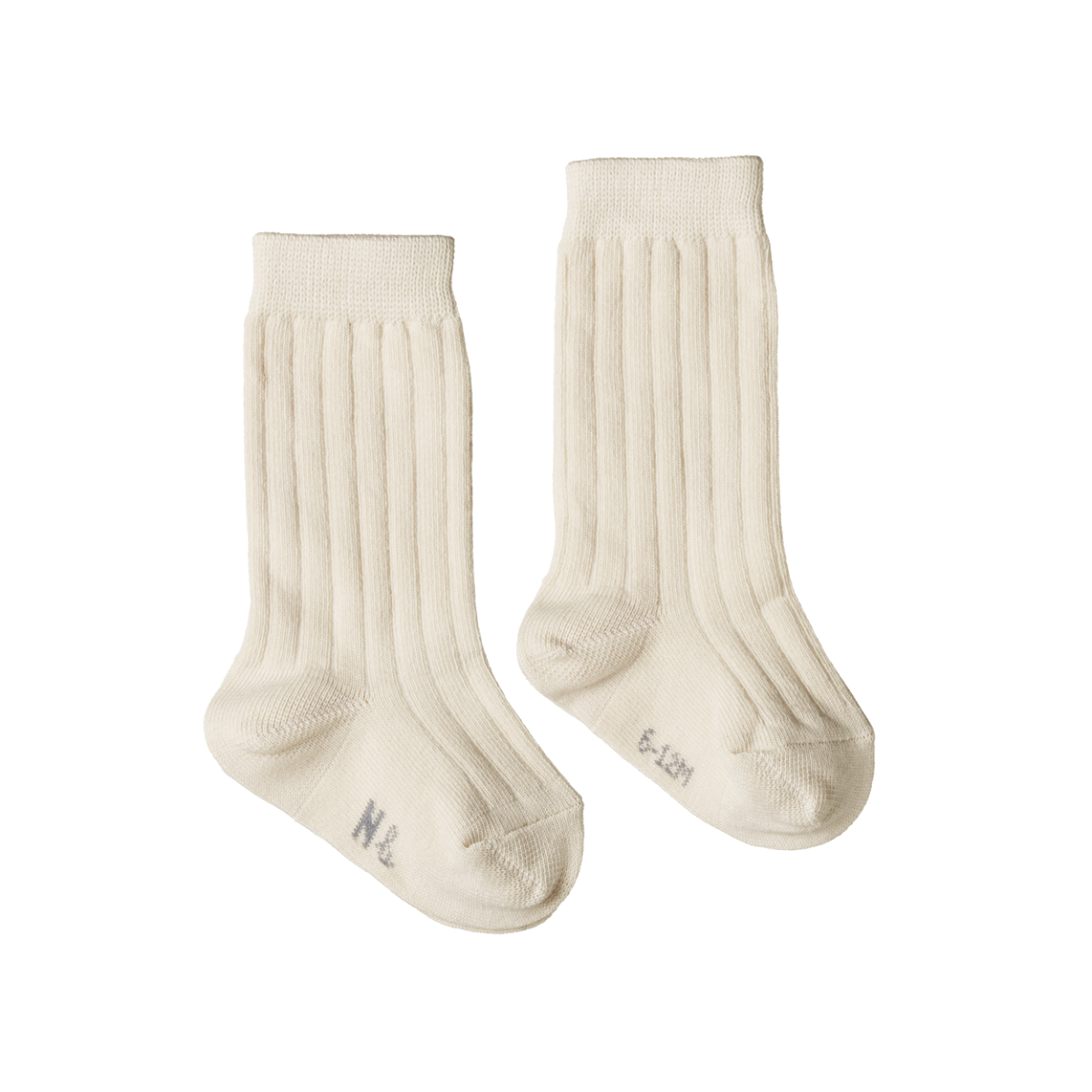 Organic Cotton Rib Socks - Natural