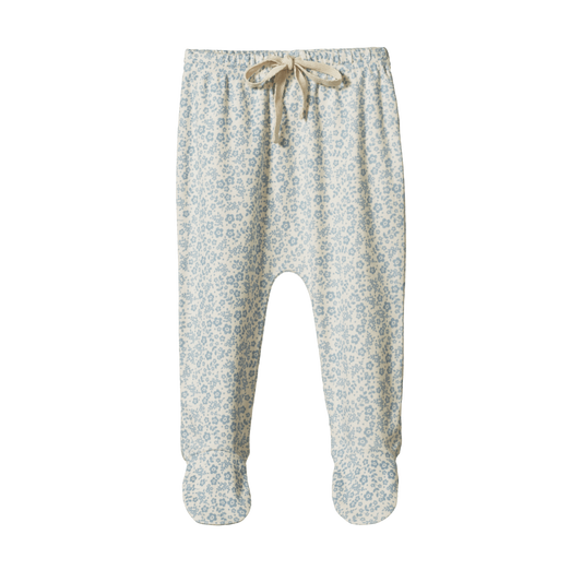 Footed Romper - Daisy Belle Blue