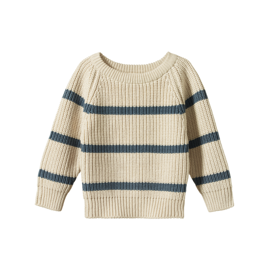 Billy Jumper - Oatmeal/Sky Blue