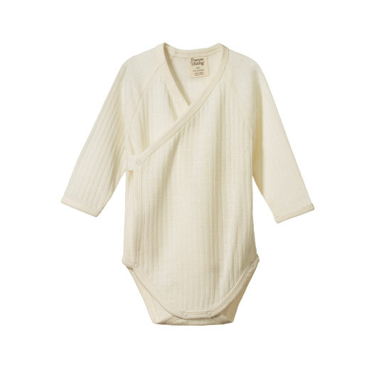 Kimono Bodysuit Pointelle - Natural