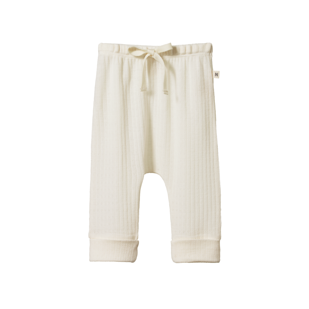 Drawstring Pants Pointelle - Natural