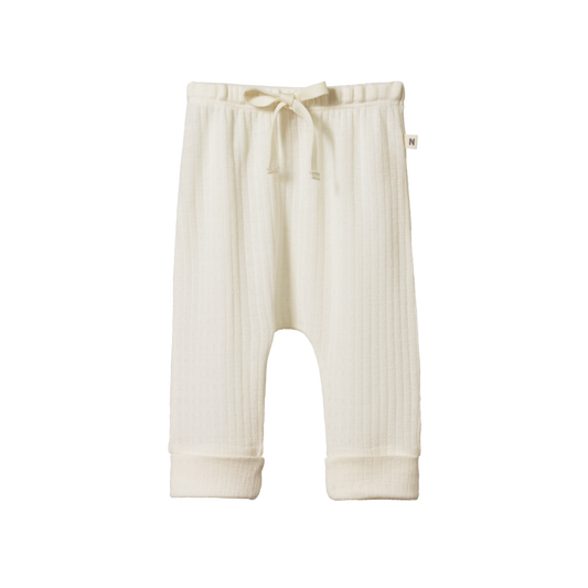 Drawstring Pants Pointelle - Natural