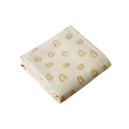 Happy Hedgehog Muslin Wrap