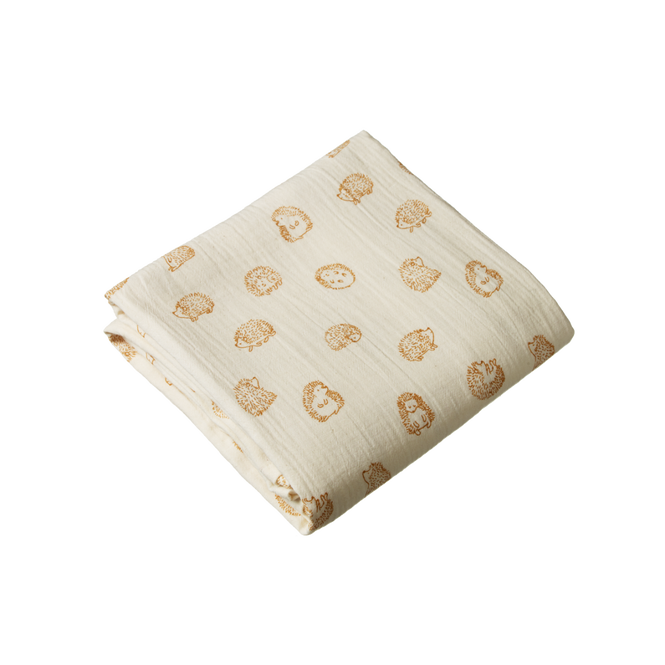 Happy Hedgehog Muslin Wrap