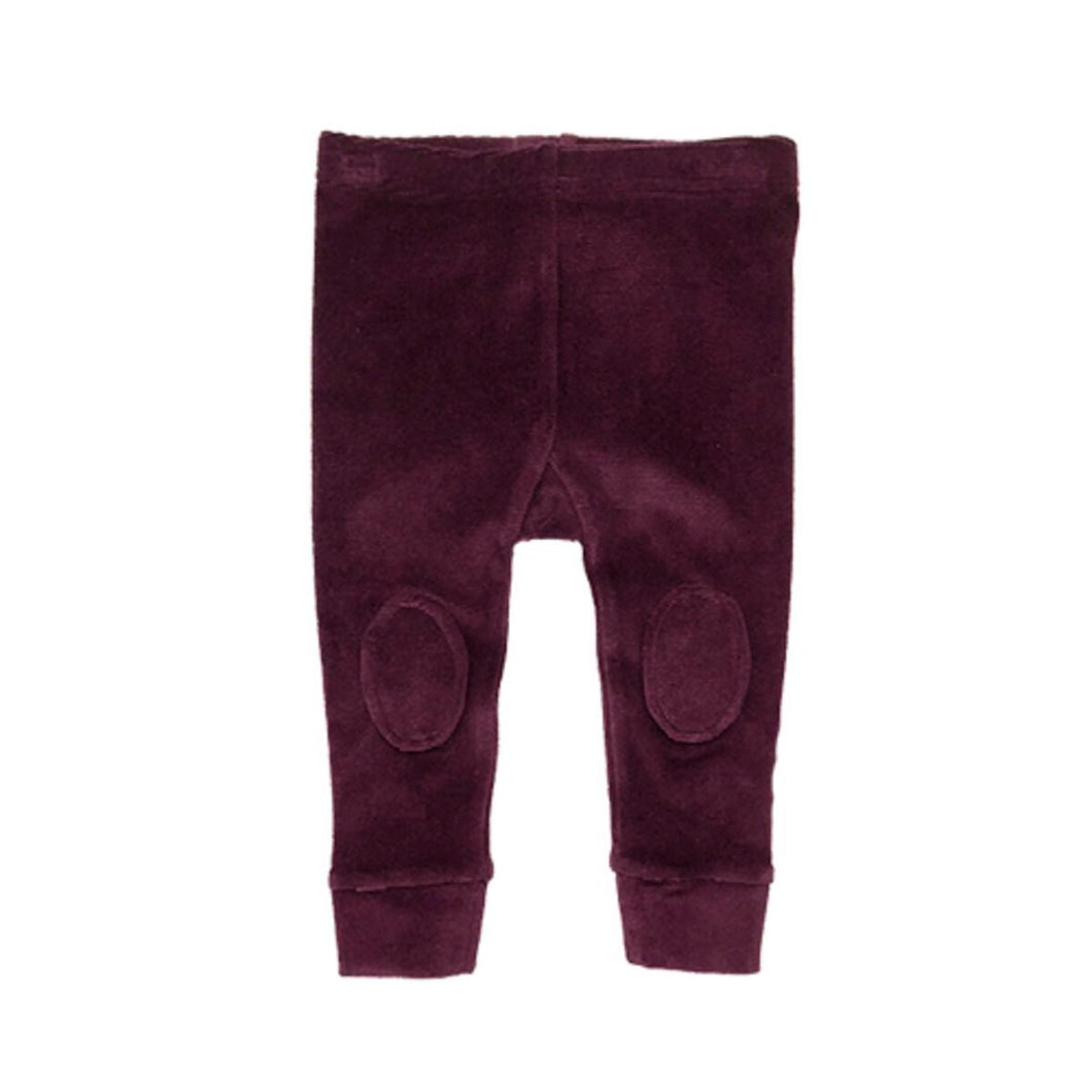 Plum Knee Patch - Baby Tights
