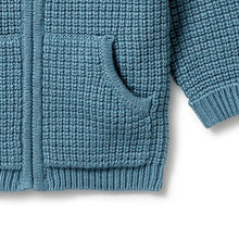 Load image into Gallery viewer, Knitted Zipped Jacket - Bluestone
