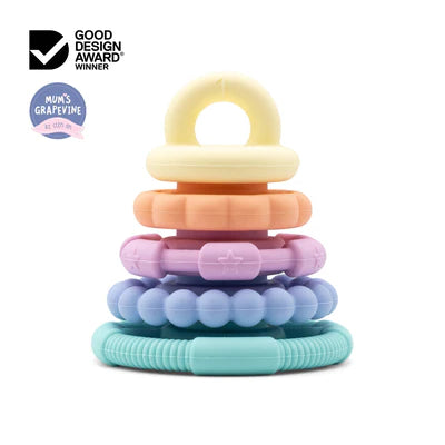 Rainbow Stacker and Teether Toy - Pastel
