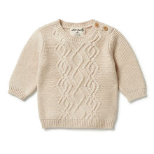 Load image into Gallery viewer, Knitted Cable Jumper - Oatmeal Melange
