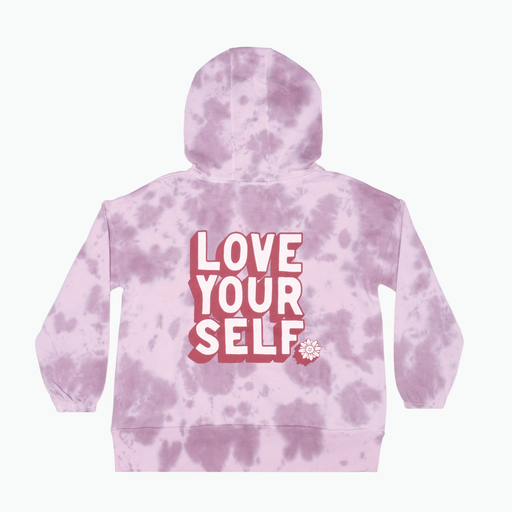 Purple Tie-Dye Love Yourself Hood